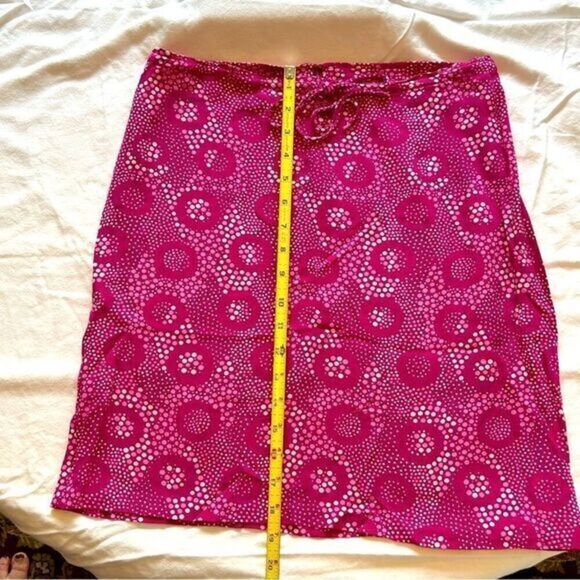 Vintage Esprit Women's Skirt Sz‎ 9/10 Pink & White Bubble Pattern Zip Closure - Picture 4 of 6